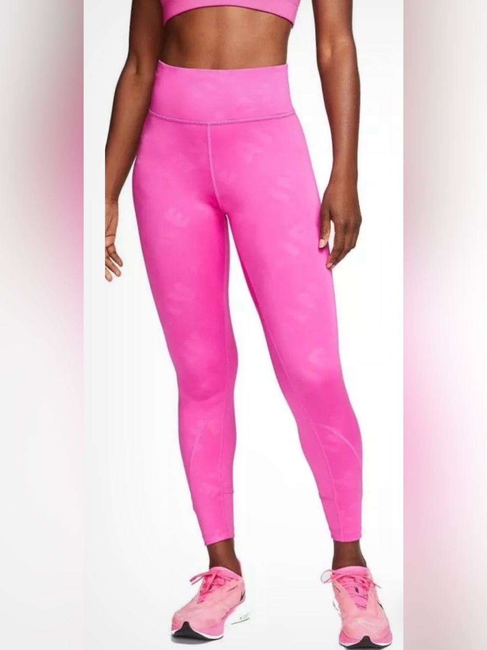 Nike High Rise Tight Fit 7/8 Length Leggings Pink Medium NWT